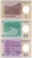 Tádzsikisztán 1999. 1D + 20D + 50D  T:I
Tajikistan 1999. 1 Diram + 20 Diram + 50 Diram C:UNC
Kraus...