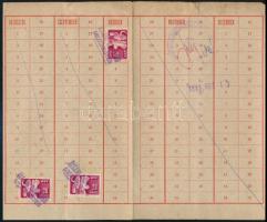 1952 SZTK bélyeglap 28 db bélyeggel