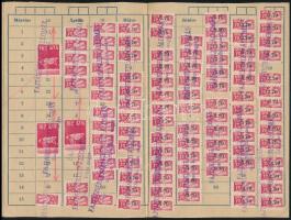 1958 SZTK bélyeglap bélyegekkel