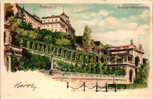 Budapest I. Királyi vár és várkert. Kunstanstalt Kosmos litho