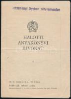 1945-1949 Laurisin Miklós (1899-1949) zeneszerző házassági  és halálozási anyakönyvi kivonata