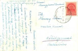 1942 Budaörs, Római katolikus templom, utcakép. photo