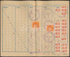 1964 SZTK bélyeglap 57 db bélyeggel