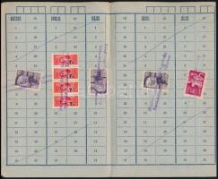 1952 SZTK bélyeglap 9 db bélyeggel