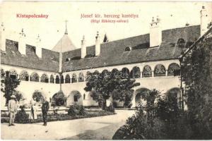 Kistapolcsány, Topolcianky; József kir. herceg kastélya (régi Rákóczi udvar). Brunczlik J. kiadása / castle