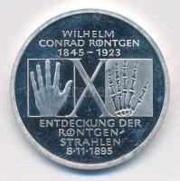 Németország 1995D 10M Ag "150 éve született Wilhelm Conrad Röntgen - 100 éves az X-sugár" ...