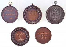 5db-os vegyes modern sportérem tétel, közte 1988. "IBUSZ félmaraton / Budapest" fém sporté...