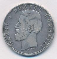 Románia 1880B 5L Ag "I. Károly" T:2- Romania 1880B 5 Lei Ag "Carol I" C:VF