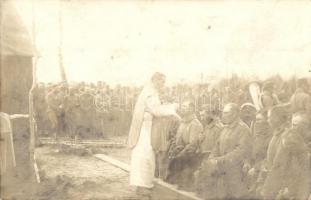 1916 Húsvéti mise K.u.K. katonai táborban az északi harctéren / WWI Easter Mass at the Austro-Hungarian military camp. photo