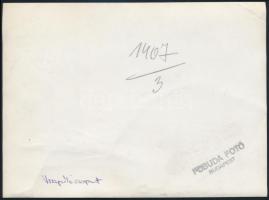 cca 1940-1950 Vízilabdázok csoportképe,  Pobuda Fotó, pecséttel jelzett, sarkán törésnyommal, 13x18 ...