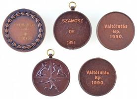 5db-os vegyes modern sportérem tétel, közte 1990. "Váltófutás Bp." Br sportérem fül nélkül...