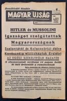 1940 A Magyar Újság rendkívüli kiadása a II. Bécsi döntésről.