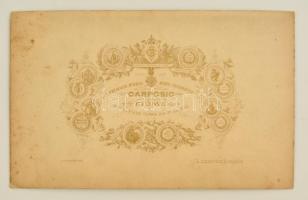 cca 1890 Fiume, Korzó, Carposio műterméből, díszes verzójú kartonra kasírozva, 13x22 cm / Fiume, Cor...