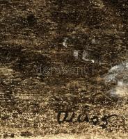 Ámos jelzéssel: Angyal. Vegyes technika, papír, szakadással, felcsavarva, 60×43 cm