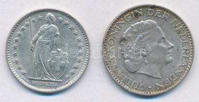 Vegyes: Hollandia 1957. 1G Ag + Svájc 1963. 1Fr Ag T:1-,2
Mixed: Netherlands 1957. 1 Gulden Ag + Sw...