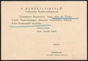 1938 Vitéz Endre László (nyilas politikus) Pestvármegye alispánjának tiszteletére rendezett ünnepi v...