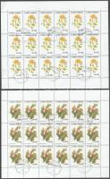 Sao Tome és Principe 1992 Forgalmi; Virágok 2 db kisív Mi 1331-1332 (Mi EUR 378.-)