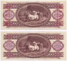 1993. 100Ft piros "MINTA" felülnyomással és perforációval illetve "B001 000046" ...