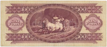1984. 100Ft fordított hátlapi alapnyomattal (tulipán lefelé) T:III