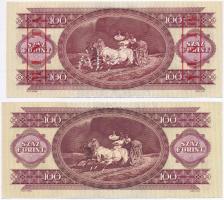 1984. 100Ft "B000 000981" sorozat és sorszámmal illetve piros "MINTA" felülnyomá...