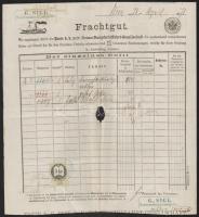 1871 DDSG fuvarlevél / bill of lading Wien- Vác