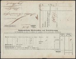 1856 DDSG fuvarlevél / bill of lading Pest-  Vác