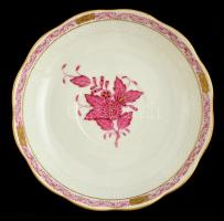 Herendi Apponyi mintás leveses csésze + alj (3 dl), kézzel festett, jelzett, hibátlan