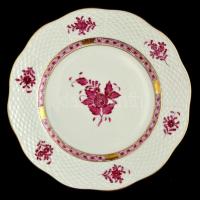 Herendi Apponyi mintás süteményes tányér készlet ( 6db), kézzel festett, jelzett, hibátlan, d:21 cm ...