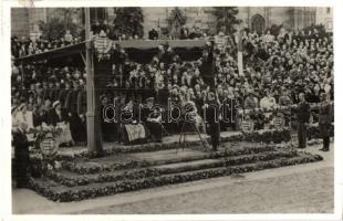 1940 Kolozsvár, Cluj; bevonulás, Horthy Miklós, Purgly Magdolna / entry of the Hungarian troops