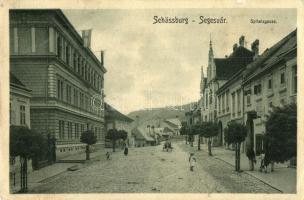 Segesvár, Schassburg, Sighisoara; Spitalgasse / Kórház utca, H. Zeidner kiadása / Hospital street (b)