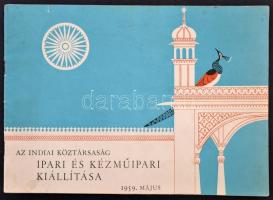 1959 Az Indiai Köztársaság Ipari és Kézműipari kiállítása, képekkel illusztrált katalógus