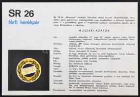 Csepel SR 26 férfi kerékpár műszaki adatok ismertetőlap