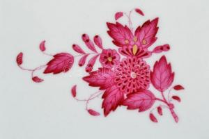 Herendi Apponyi mintás lapos tányér készlet (6db), kézzel festett, jelzett, hibátlan, d:25,5 cm  (6×...