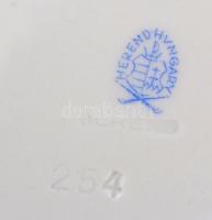 Herendi Apponyi mintás lapos tányér készlet (6db), kézzel festett, jelzett, hibátlan, d:25,5 cm  (6×...