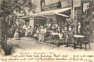 Nagyszeben, Hermannstadt, Sibiu; Julius Boda cukrászda / Conditorei / pastry and cake shop, confectionery (EM)