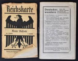 cca 1910-1940 Vegyes térkép tétel, 18 db, közte katonai és háborús térképek, különféle kiadásban, és...