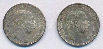 1915KB 1K Ag Ferenc József (2x) T:2 patina Adamo K5.1