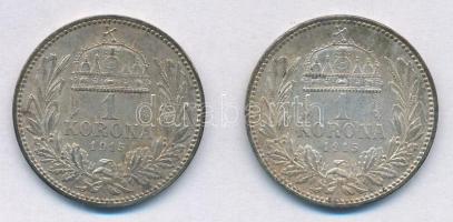 1915KB 1K Ag "Ferenc József" (2x) T:2 patina
Adamo K5.1