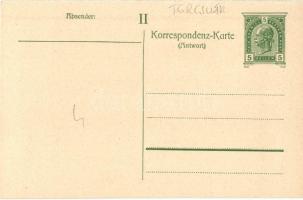 Törcsvár, Törzburg, Bran; a vár képeslapra ragasztott fotója / castle. photo glued on postcard, 5 He...