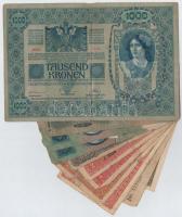 1902-1923. 12db-os vegyes magyar korona bankjegy tétel T:III,III-,IV