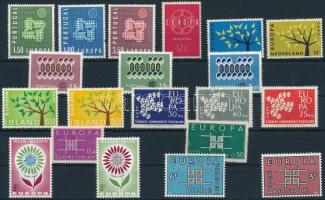 1959-1964 Europa CEPT 20 klf bélyeg 1959-1964 Europa CEPT 20 diff stamps