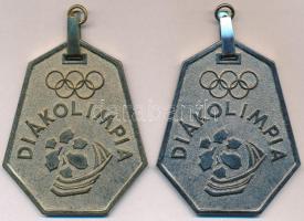 1991. "Diákolimpia Döntő - Atlétika 1991/92" aranyozott és ezüstözött fém díjérem füllel (...