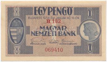 1938. 1P "H182 069410" T:II szép papír
Adamo P1