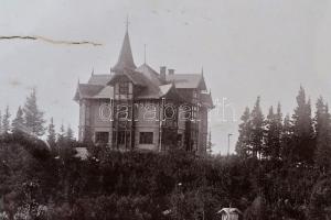 1898 Magas-Tátra, Csorba-tó, vendéglő és Szentiványi-villa, nagyméretű fotó, Stengel & Co. Drezd...