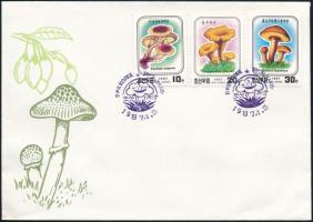 Mushrooms set + FDC Gombák sor + FDC