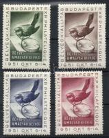 1951 Bélyegkiállítás 4klf színű levélzáró