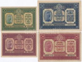 Olaszország / Velence / Osztrák-magyar megszállás 1918. 5c + 10c + 50c + 1L + 2L + 10L + 20L T:I-III...