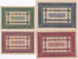 Olaszország / Velence / Osztrák-magyar megszállás 1918. 5c + 10c + 50c + 1L + 2L + 10L + 20L T:I-III...