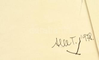 Allé Teréz (1940-): Vénasszonyok nyara. Tus, papír, jelzett, 42×39 cm