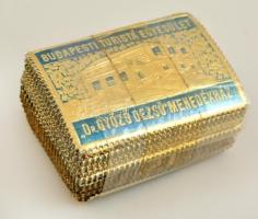 1938 Budapesti Turista Egyesület Dr. György Dezső menedékház 100 db kék-arany dombornyomásos levélzáró
